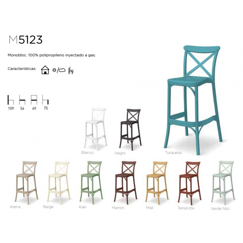 ROM TABURETE M5123 POLIPROPILENO