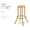 ROM TABURETE M5171 ALM-ASIENTO LAMAS MADERA