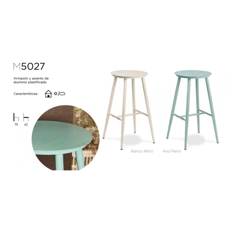 ROM TABURETE M5027 ARMAZÓN Y ASIENTO ALUMINIO