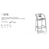 ROM TABURETE M576 ALUMINIO ANONIZADO PLATA