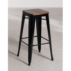 SK TABURETE ALTO LIX MADERA NATURAL-MADERA OSCURA