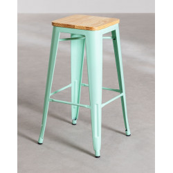 SK TABURETE ALTO LIX MADERA NATURAL-MADERA OSCURA