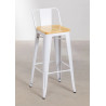 SK TABURETE LIX ALTO MADERA CON RESPALDO h.75