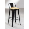 SK TABURETE LIX ALTO MADERA CON RESPALDO h.75
