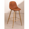 SK TABURETE GLAMM POLIPIEL MADERA NATURAL h.65-75
