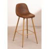 SK TABURETE GLAMM POLIPIEL MADERA NATURAL h.65-75