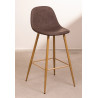 SK TABURETE GLAMM POLIPIEL MADERA NATURAL h.65-75