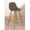 SK TABURETE GLAMM POLIPIEL MADERA NATURAL h.65-75