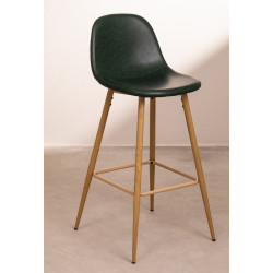 SK TABURETE GLAMM POLIPIEL MADERA NATURAL h.65-75