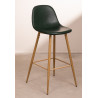 SK TABURETE GLAMM POLIPIEL MADERA NATURAL h.65-75