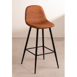 SK TABURETE GLAMM POLIPIEL METAL h.65-75