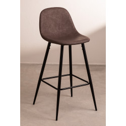 SK TABURETE GLAMM POLIPIEL METAL h.65-75