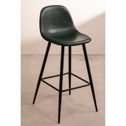 SK TABURETE GLAMM POLIPIEL METAL h.65-75