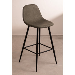SK TABURETE GLAMM POLIPIEL METAL h.65-75