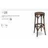 ROM TABURETE M25 MADERA HAYA BARNIZADO NOGAL