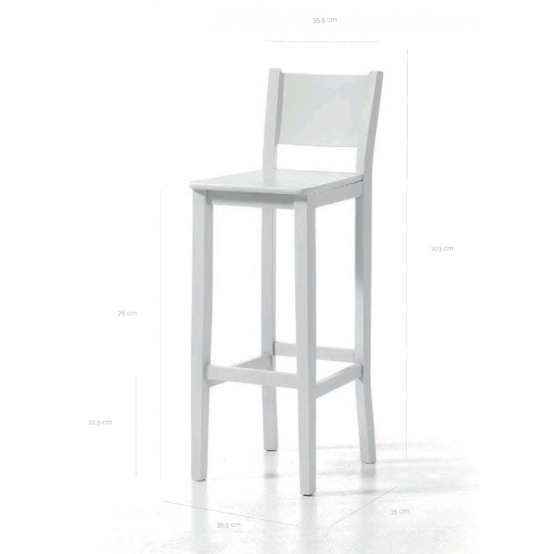 TAL TABURETE ALBA MADERA HAYA 189