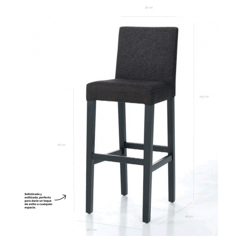 TAL TABURETE VARY MADERA HAYA TAPIZADO 277
