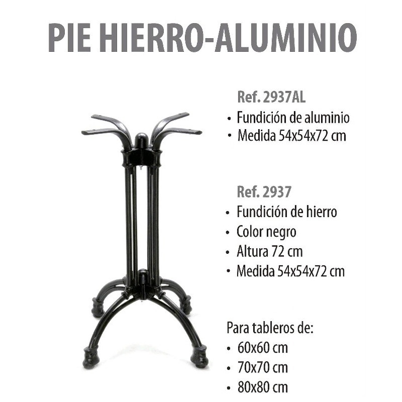 AL PIE ALUMINIO 2937AL Y PIE HIERRO 2937