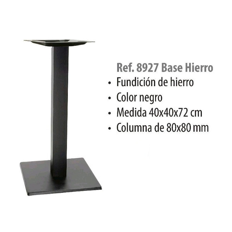 AL BASE HIERRO NEGRO 40x40x72