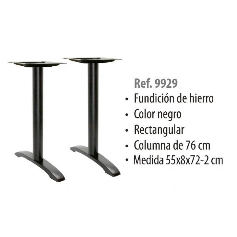 AL PIE FUNDICIÓN HIERRO RECTANGULAR COLUMNA 76 CM