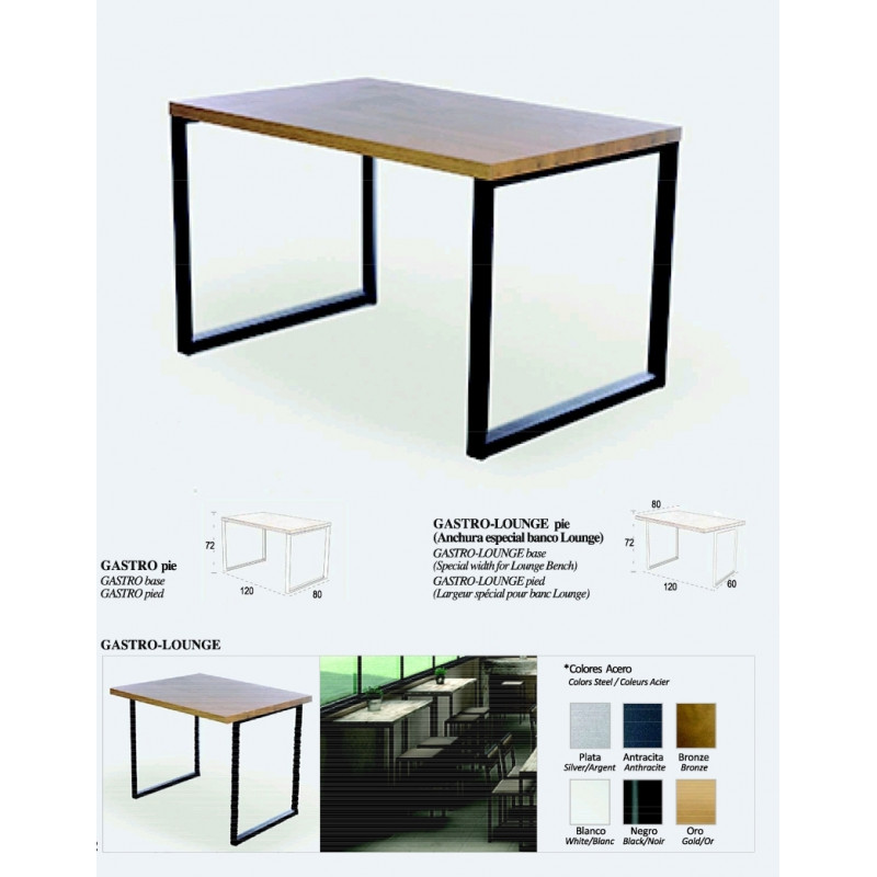 EQ PIE GASTRO-PIE GASTRO LOUNGE ACERO
