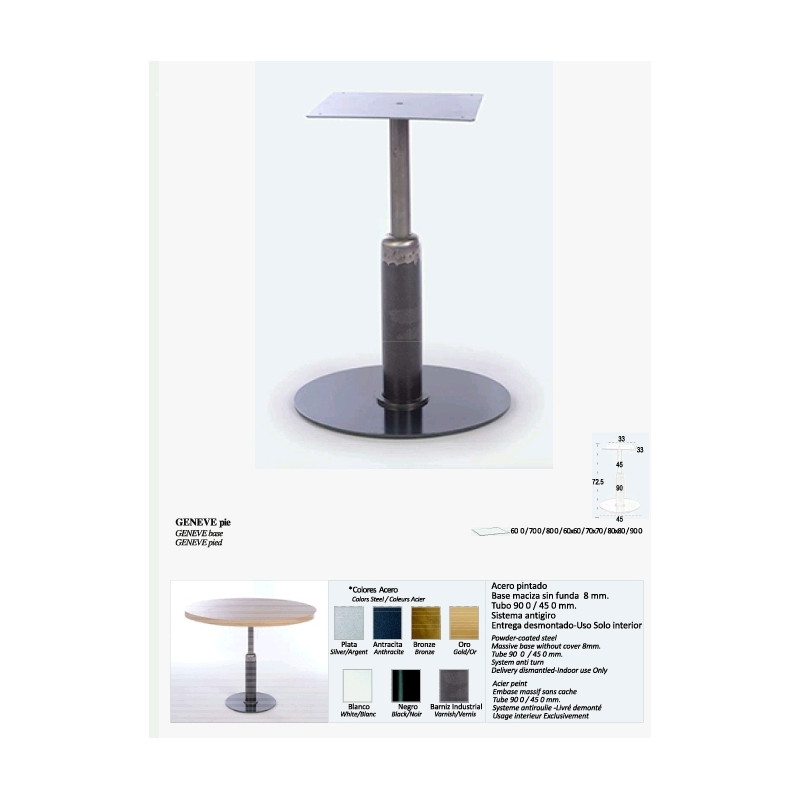 EQ PIE GENEVE ACERO