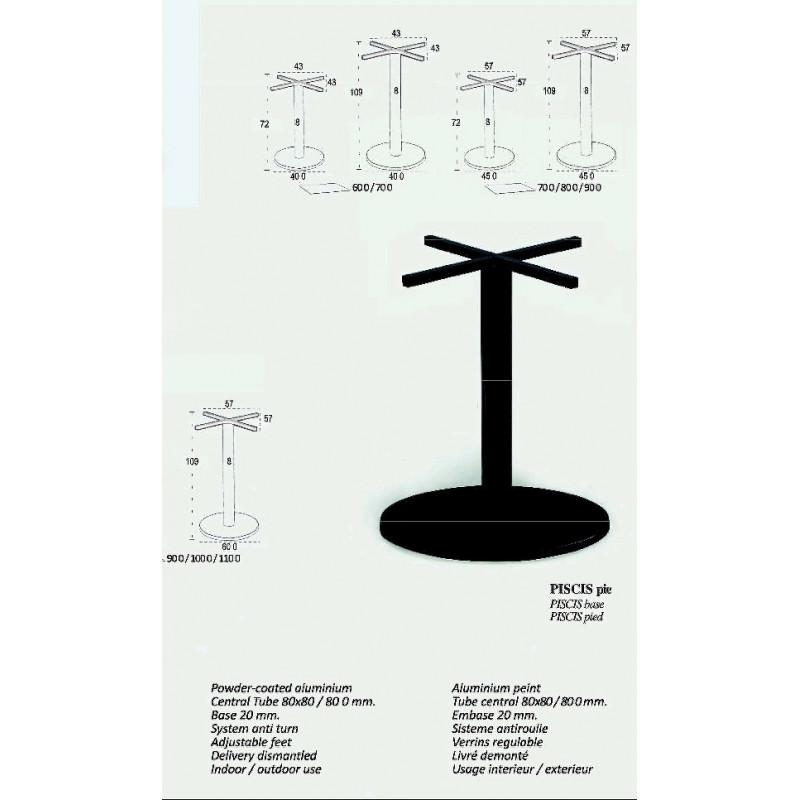 EQ PIE PISCIS ALUMINIO