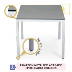 F MESA DECO-C ACERO EPOXI