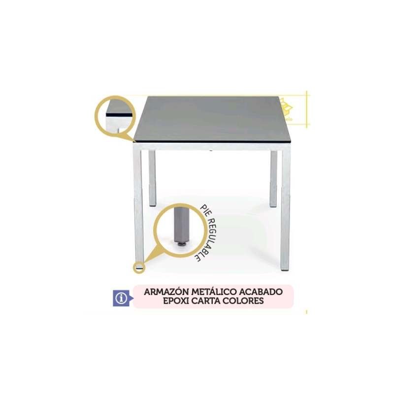 F MESA DECO-C ACERO EPOXI