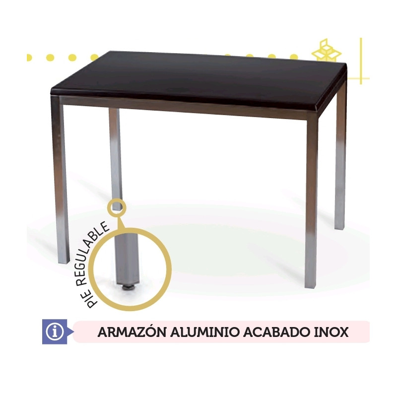 F MESA DECO-C Y R ALUMINIO INOX