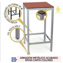 F MESA DECO-H ACERO EPOXI