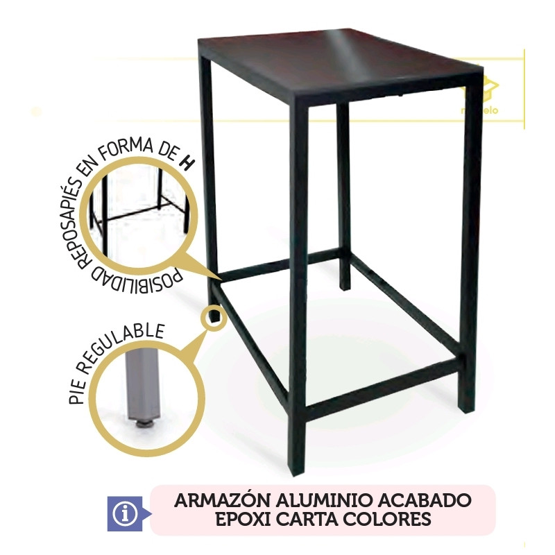 F MESA DECO-H-C-R ALUMINIO EPOXI
