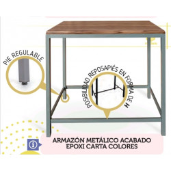 F MESA DECO-H-R ACERO EPOXI
