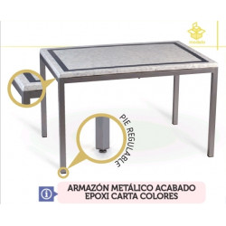 F MESA DECO-R ACERO EPOXI