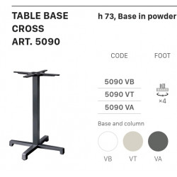 SC TABLE BASE CROSS 5090 h.73