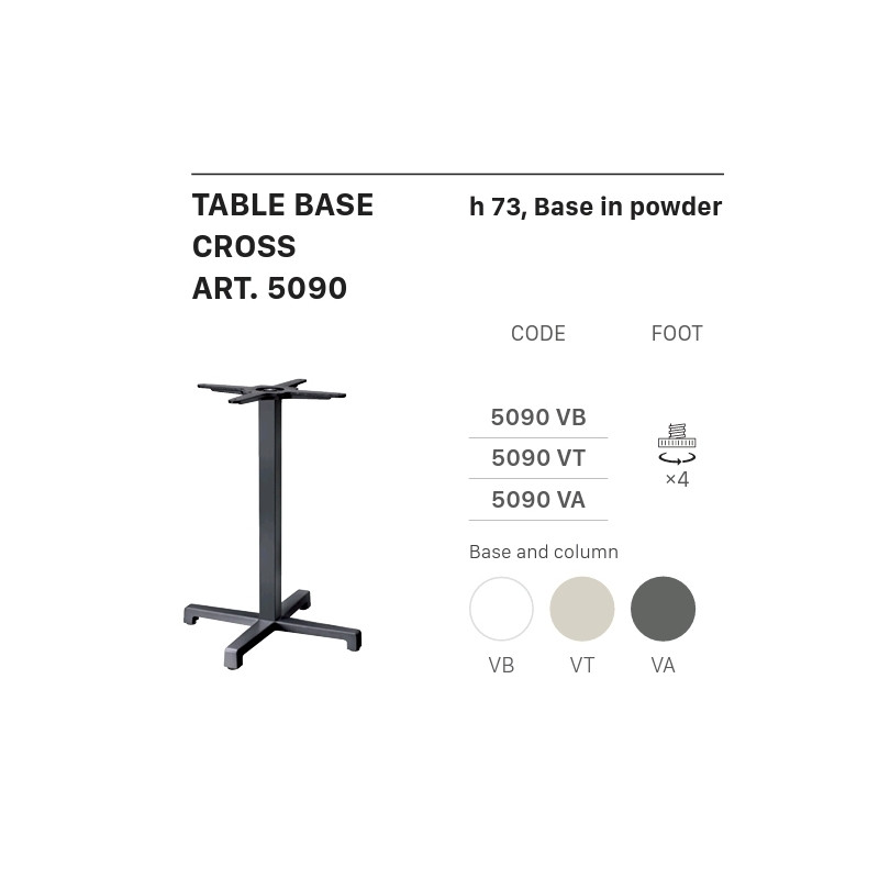 SC TABLE BASE CROSS 5090 h.73