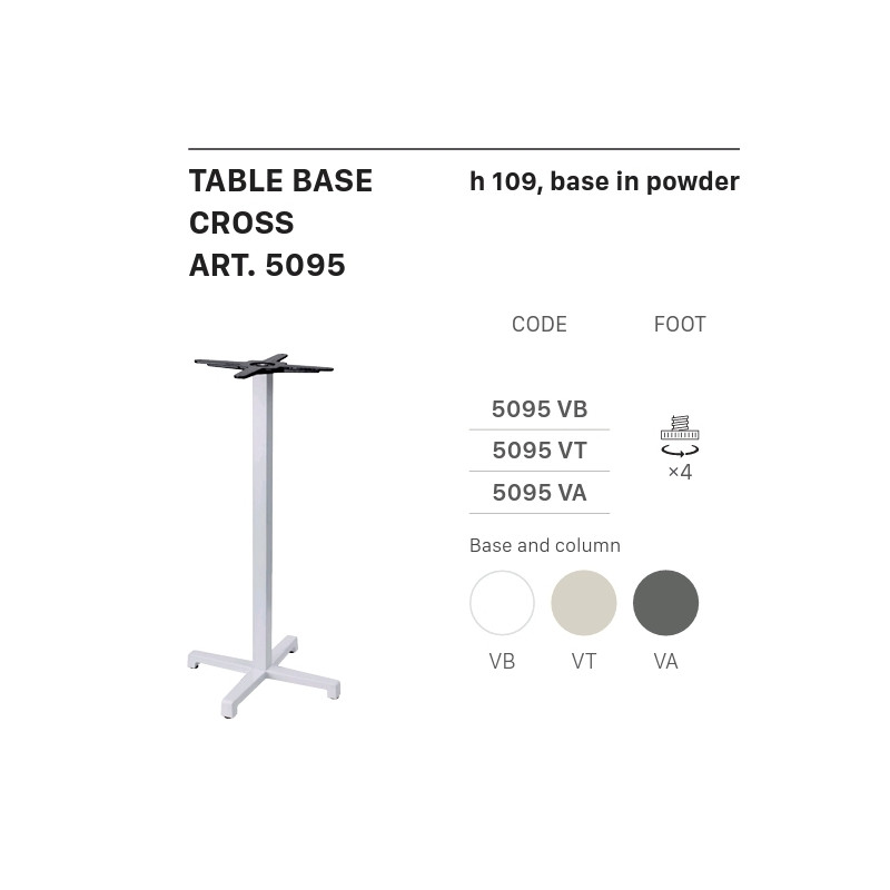 SC TABLE BASE CROSS 5095 h.109