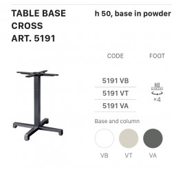 SC TABLE BASE CROSS 5191 h.50
