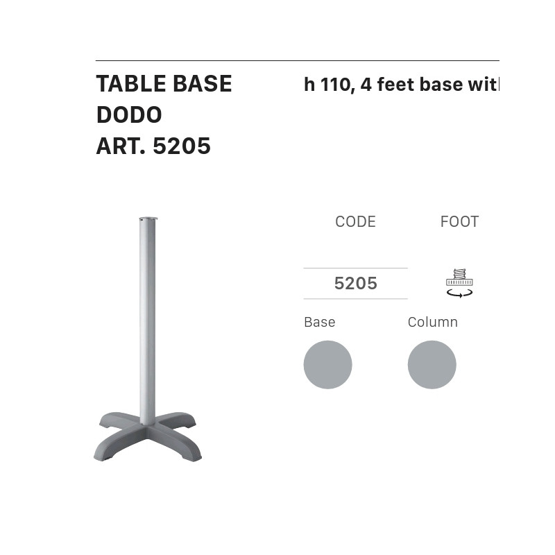 SC TABLE BASE DODO 5205 h.110