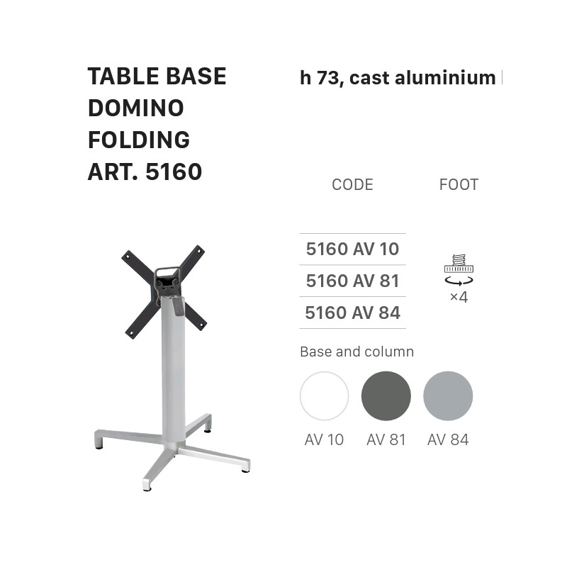 SC TABLE BASE DOMINO ABATIBLE 5160 h.73