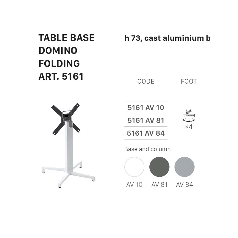 SC TABLE BASE DOMINO ABATIBLE 5161 h.73