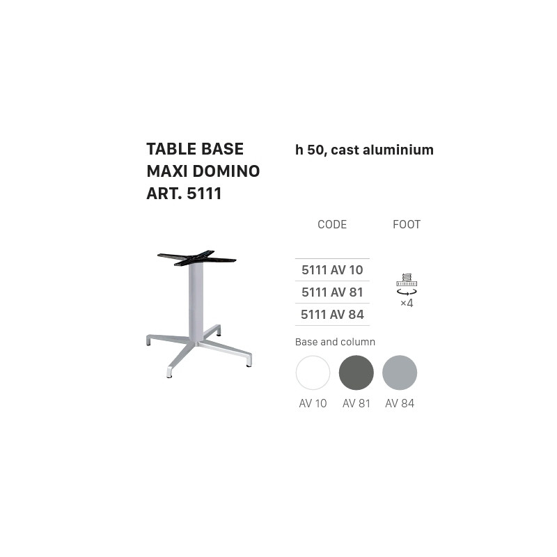 SC TABLE BASE MAXI DOMINO 5111 h.50