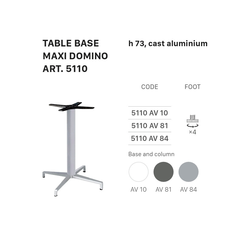 SC TABLE BASE MAXI DOMINO  FIJO 5110 h.73