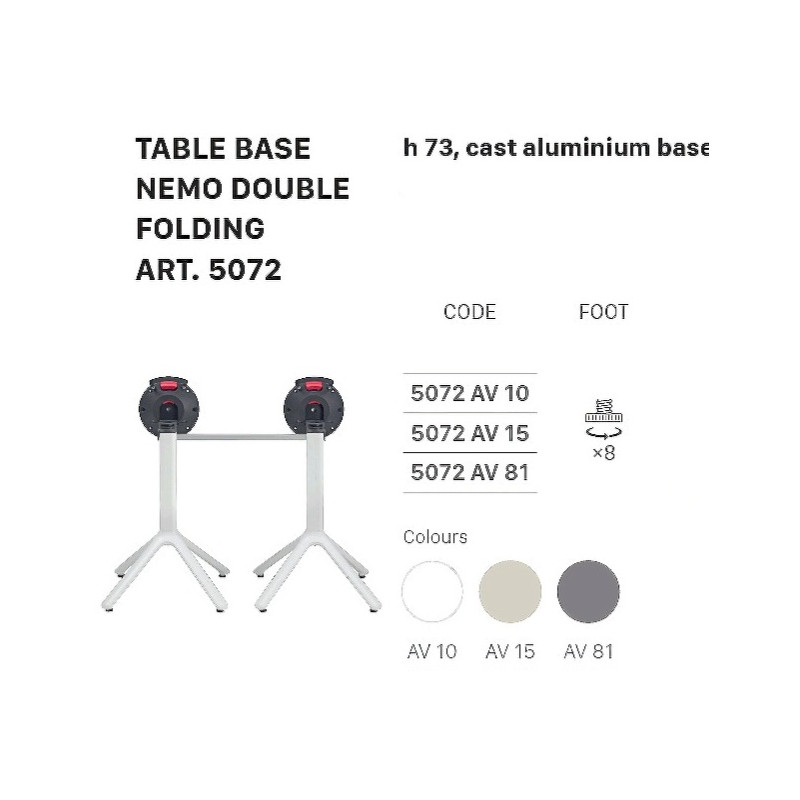 SC TABLE BASE NEMO DOBLE ABATIBLE 5072 h.73