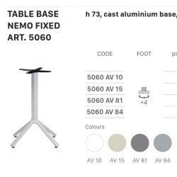 SC TABLE BASE NEMO FIJO...