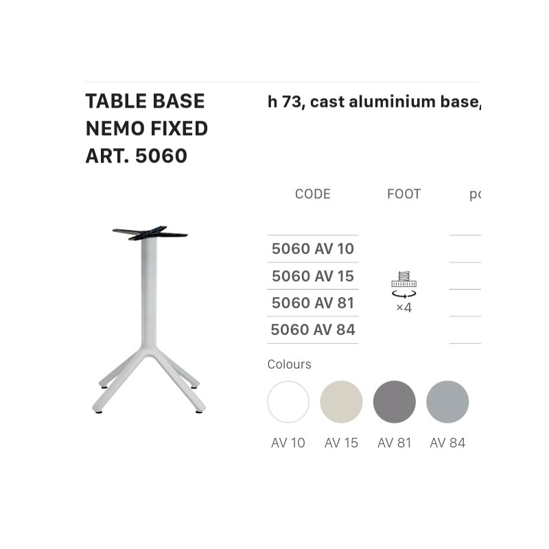 SC TABLE BASE NEMO FIJO 5060 h.73