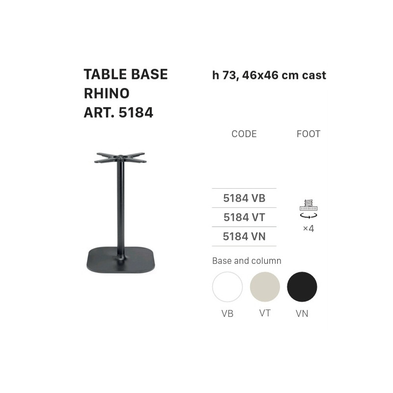 SC TABLE BASE RHINO 5184 h.73