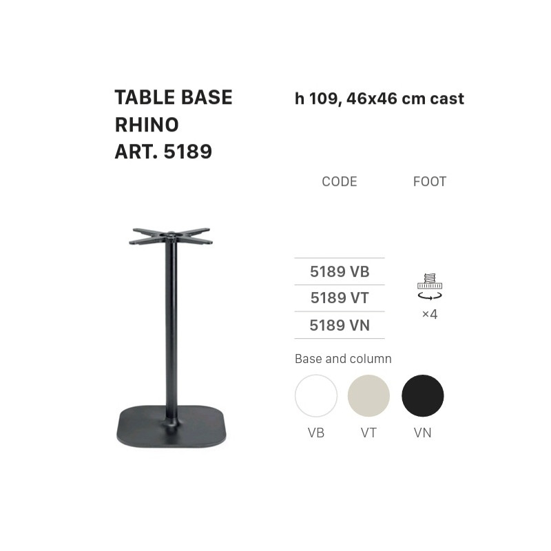 SC TABLE BASE RHINO 5189 h.109