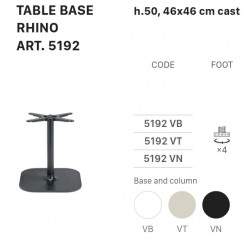 SC TABLE BASE RHINO 5192 h.50