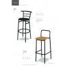 TABURETES ROM 512Y 530 ACERO NEGRO